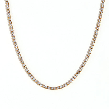 Stainless Steel Zircon Bracelet & Necklace Set