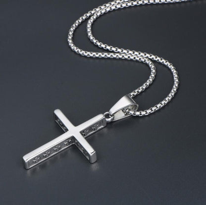 Cross Necklace with Bowknot Pendant