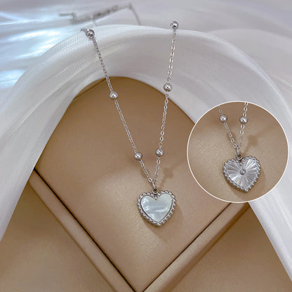 Heart-Shaped Titanium Steel Love Necklace