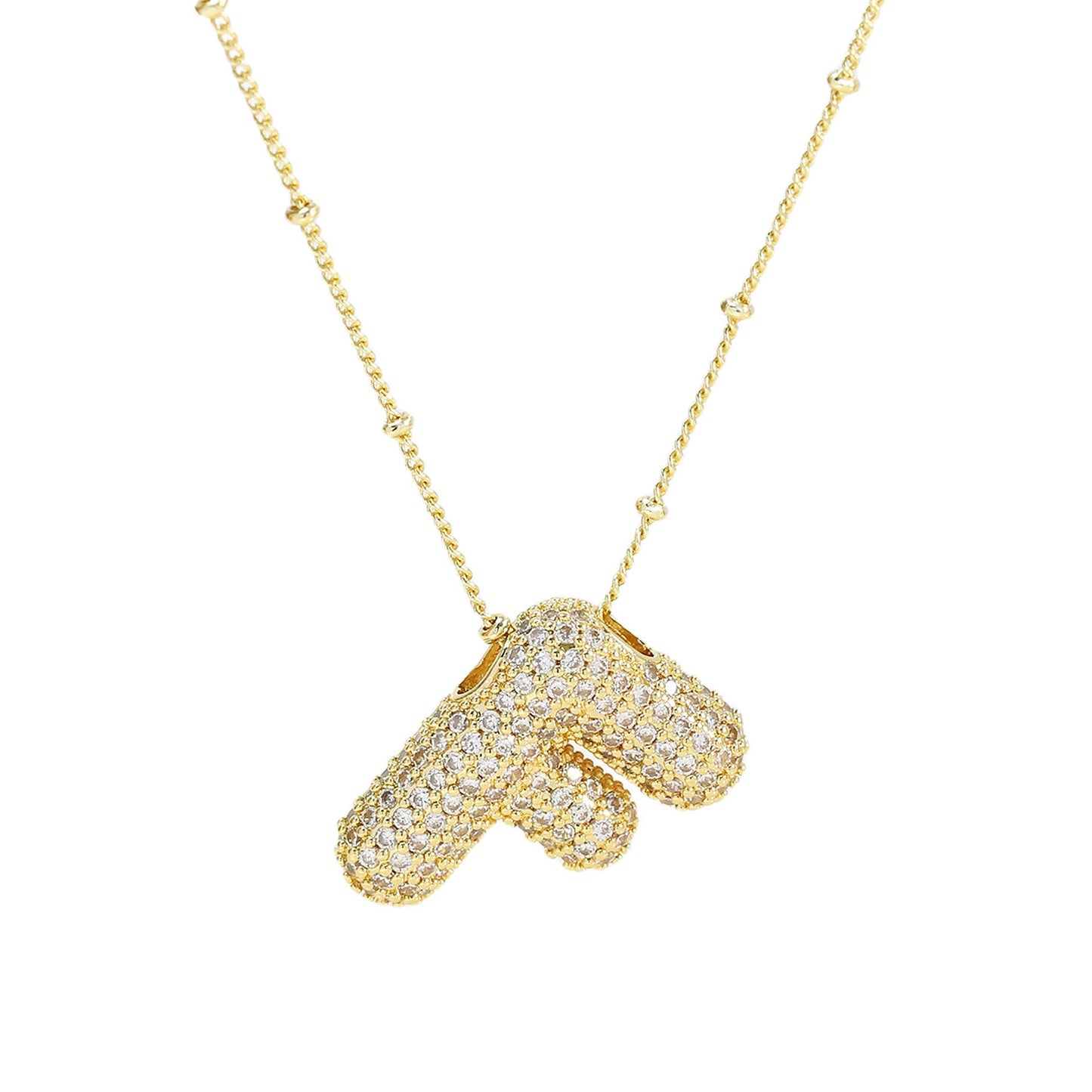 Bubble Balloon A-Z Letter Pendant Necklace