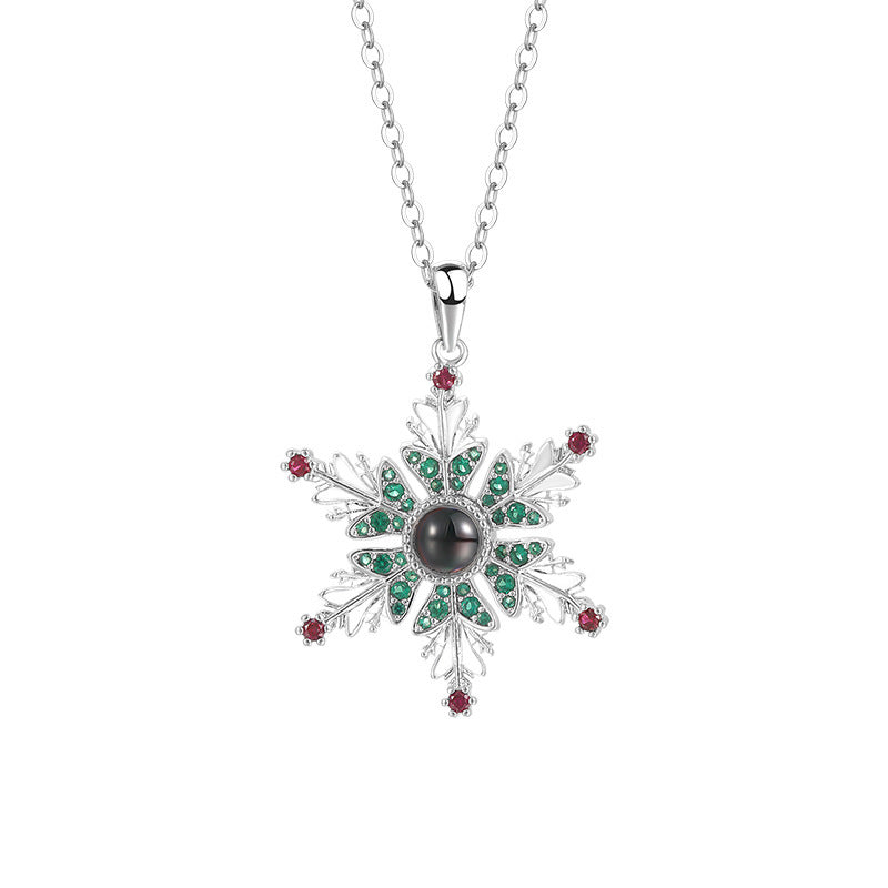 Christmas Snowflake Projection Necklace