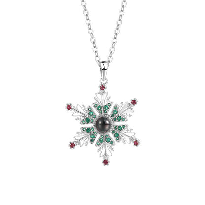 Christmas Snowflake Projection Necklace