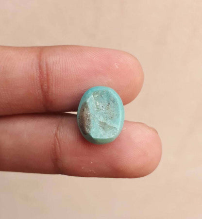Natural Certified Turquoise - Blue Turquoise -9ct -14x11mm