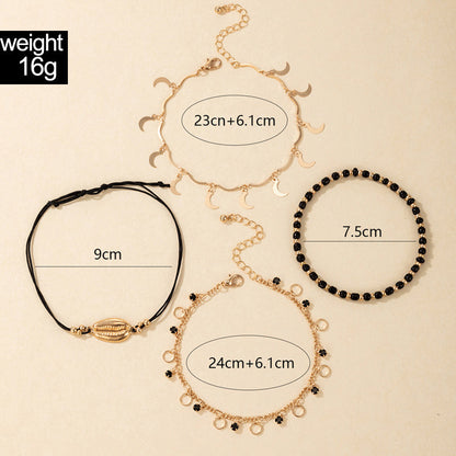 Multi-layer 4-piece Anklet