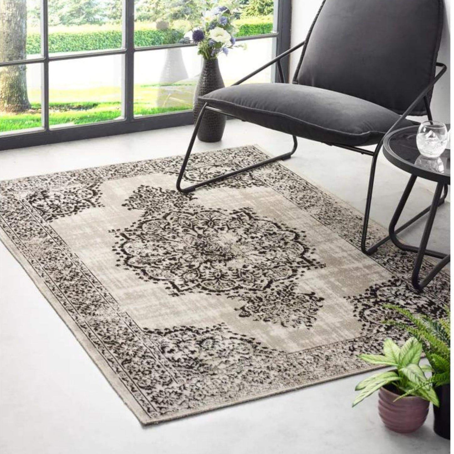 Saville Grey/Black Vintage Rug
