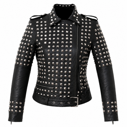 Women’s Studded Leather Jacket