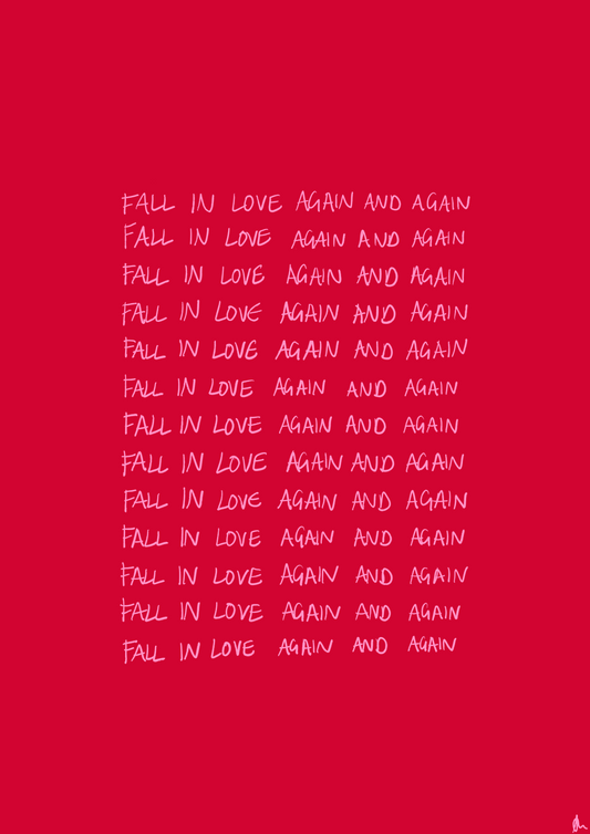 Fall In Love | Romantic Red Charli XCX Music Print