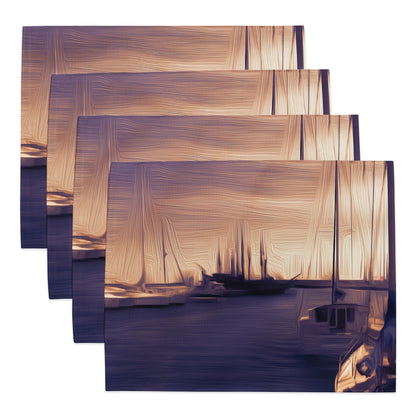 The Sleeping Yachts (at Sunset) - Placemat Set