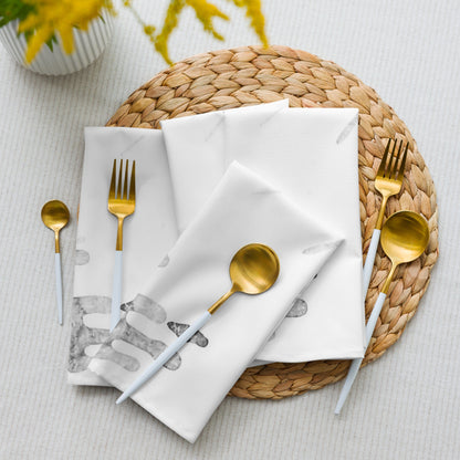 Watercolour Grey Splash - Cloth Napkin Set