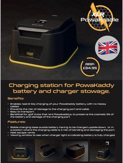 PowaKaddy Golf Trolley Battery & Charger Storage Station