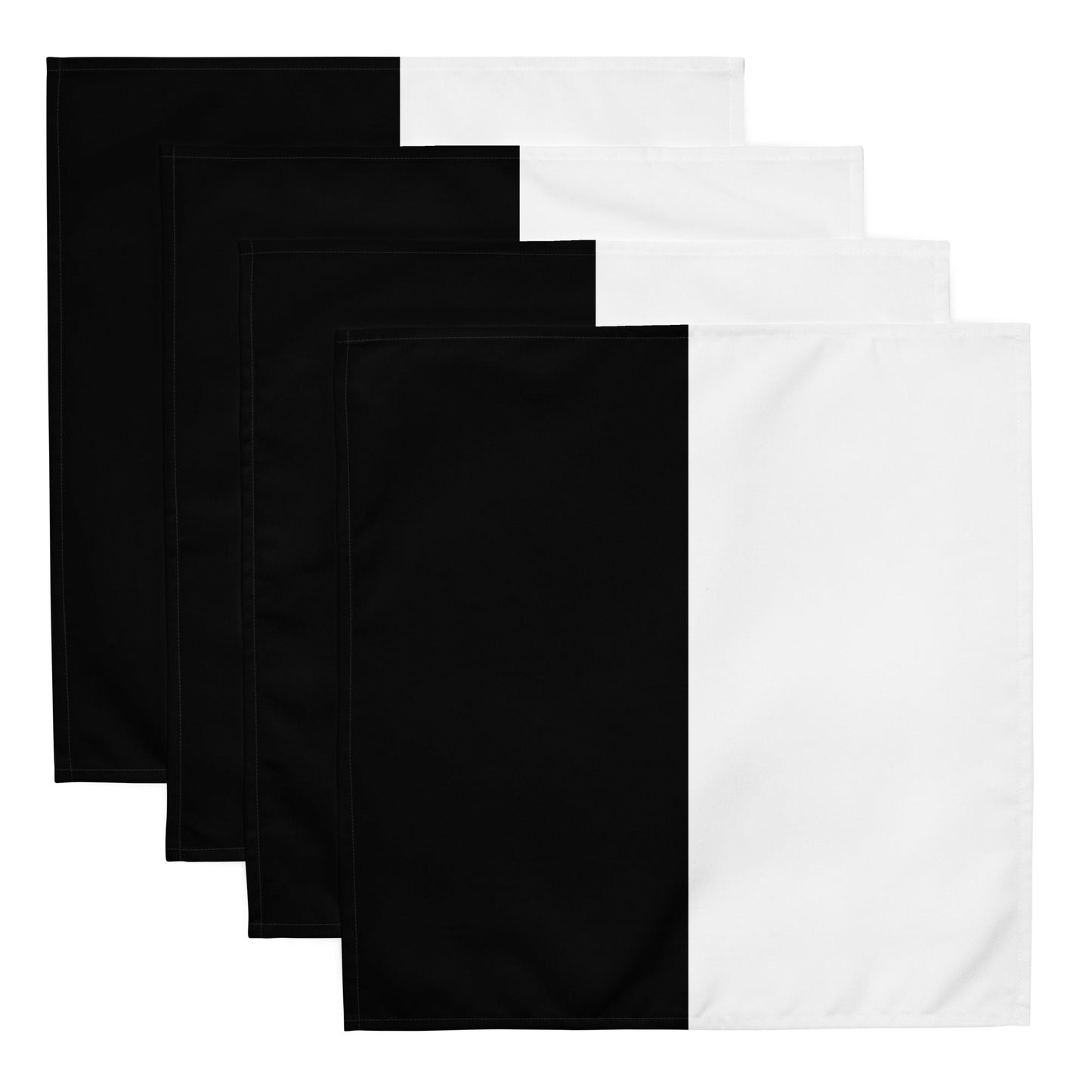 Half Black Half White - Cloth Napkin Set