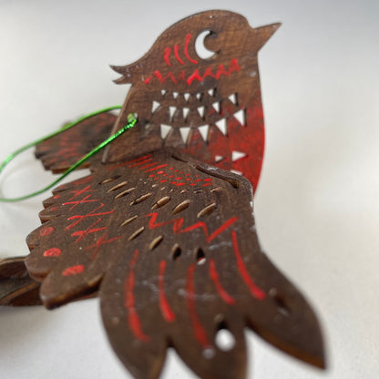 Christmas Bird Bauble - Handmade Ornament