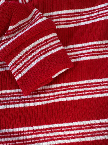 Ribbed Jersey Suit - Candy Cane