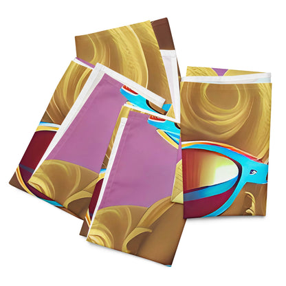 Retro Cool Pink - Cloth Napkin Set