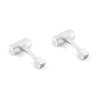 Faris Square Silver Cufflinks