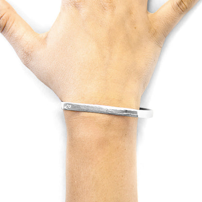 Holden Quarter Circle Geometric Silver Bangle
