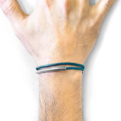 Ocean Blue Hove Silver and Rope Bracelet