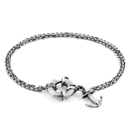 Clyde I Anchor Silver Chain Bracelet