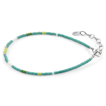 Green - Green Layla Silver and Miyoko Glass Bracelet