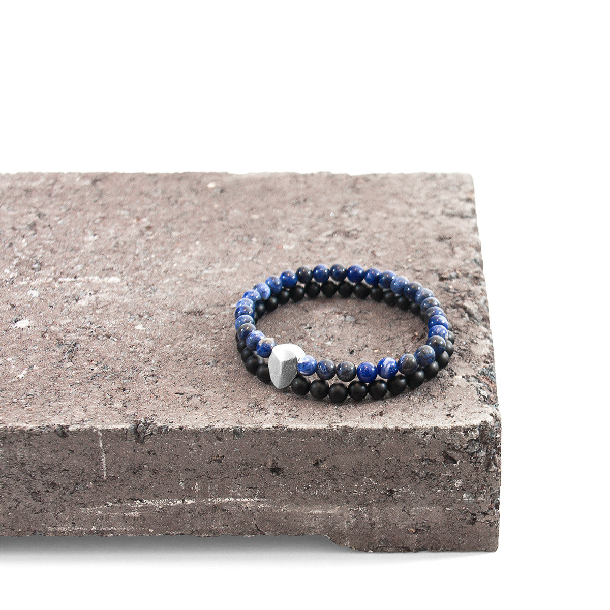 Blue Sodalite Iguazu Silver and Stone Bracelet