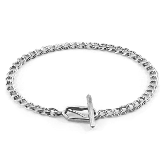 Florence Twist Silver Chain T-Bar Bracelet