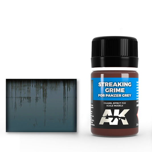 AK Interactive Streaking Grime for Panzer Grey Vehicles 35ml AK069
