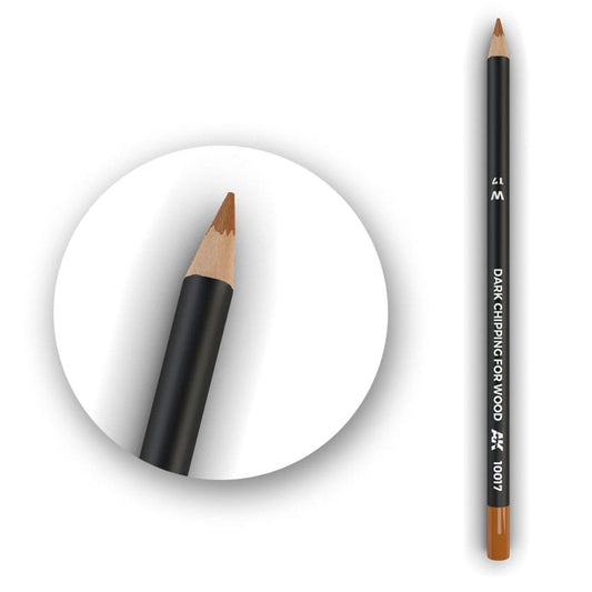 AK Interactive Watercolor Pencil Dark Chipping for Wood AK10017
