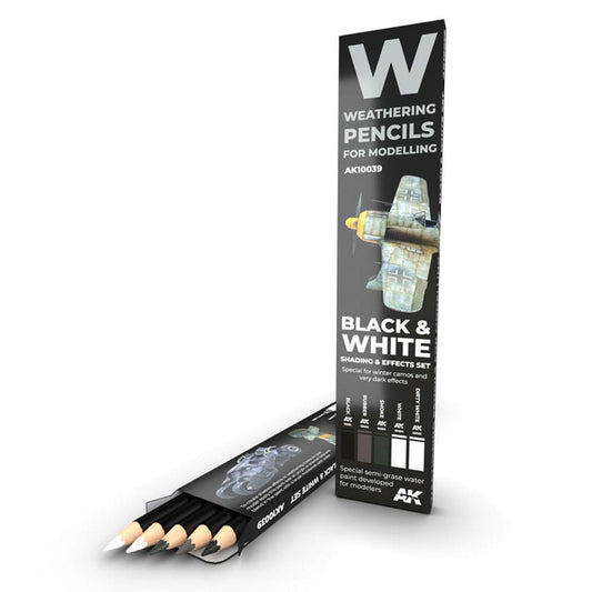 AK Interactive Watercolor Pencils Set - Black & White AK10039