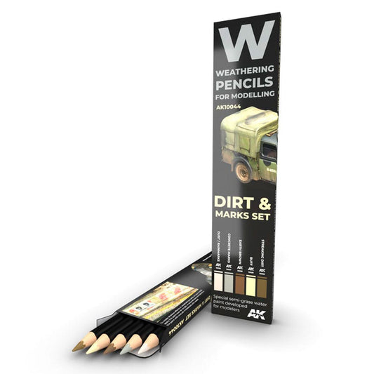 AK Interactive Watercolor Pencils Set - Splashes, Dirt & Stains AK10044