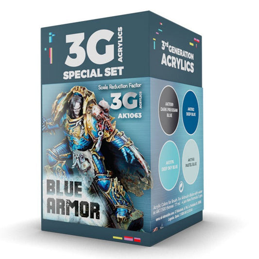AK Interactive Wargame Color Set: Blue Armor (AK1063)