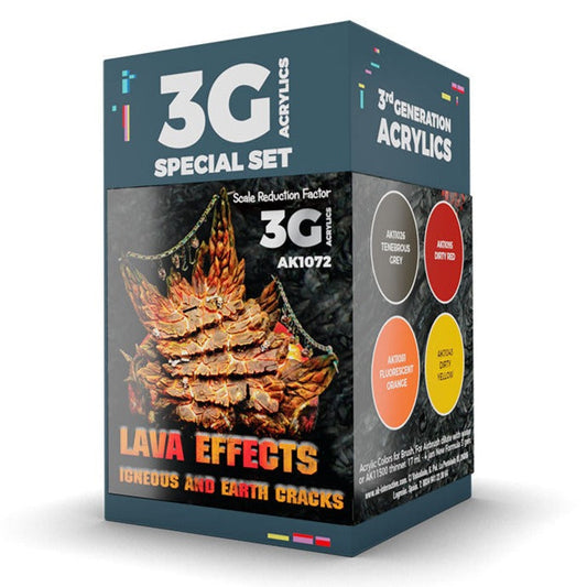AK Interactive Wargame Color Set: Lava Effects (AK1072)