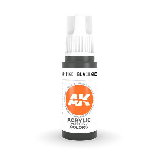 AK Interactive 3rd Gen Acrylic - Black Green 17ml AK11160