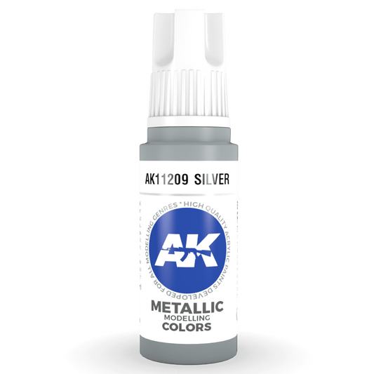 AK Interactive 3rd Gen Acrylic - Silver 17ml AK11209