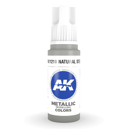 AK Interactive 3rd Gen Acrylic - Natural Steel 17ml AK11210