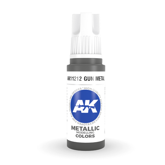 AK Interactive 3rd Gen Acrylic - Gun Metal 17ml AK11212