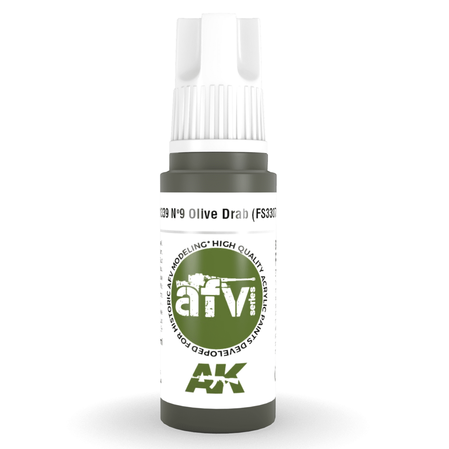 AK Interactive 3rd Gen Acrylic - Olive Drab Nº 9 (FS33070) 17ml AK11339