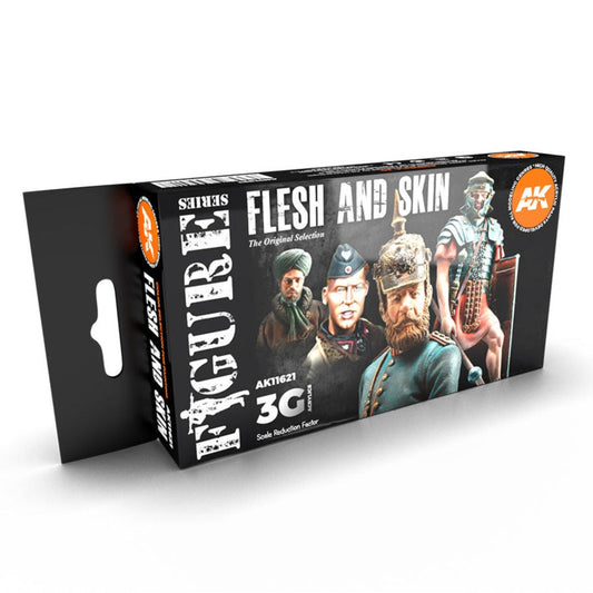 AK Interactive 3rd Gen Figure Paint Set - Flesh & Skin Colors