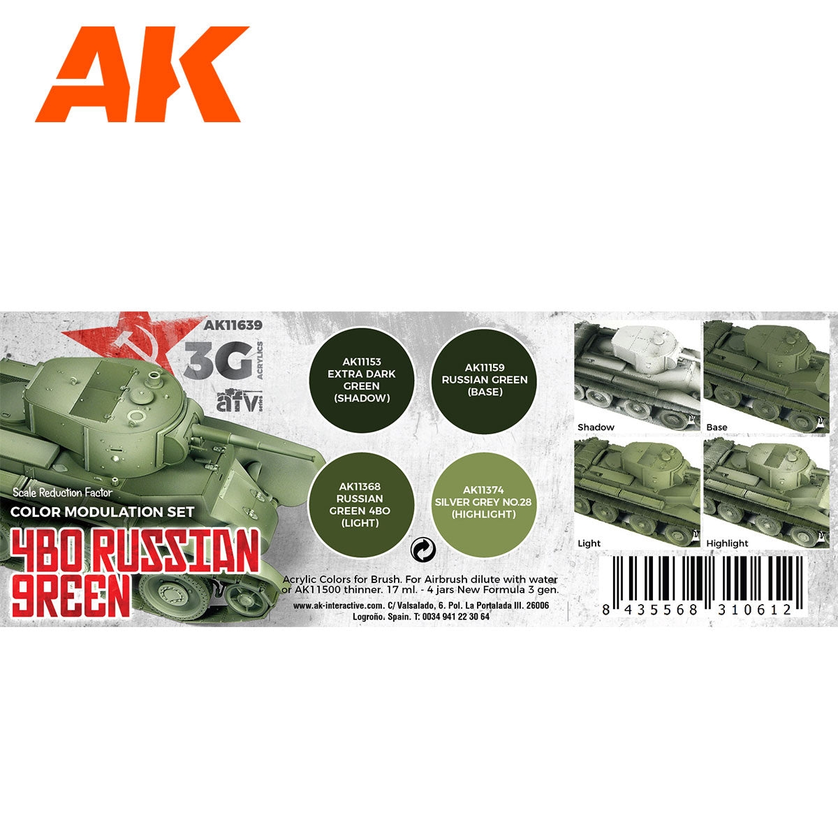 AK Interactive - Modulation 4BO Russian Green 3G