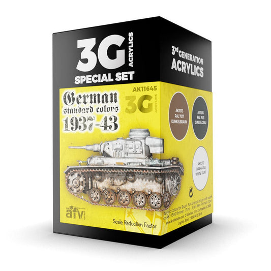 AK Interactive 3rd Gen AFV Paint Set - German Standard Colors 1937-44 AK11645