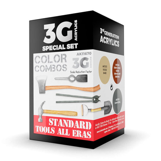 AK Interactive 3rd Gen AFV Paint Set - Standard Tools All Eras Combo AK11670