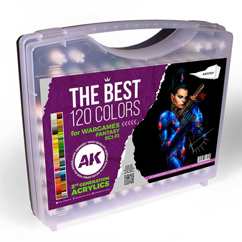 AK interactive The Best 120 Colors for Wargames & Sci-Fi AK11707
