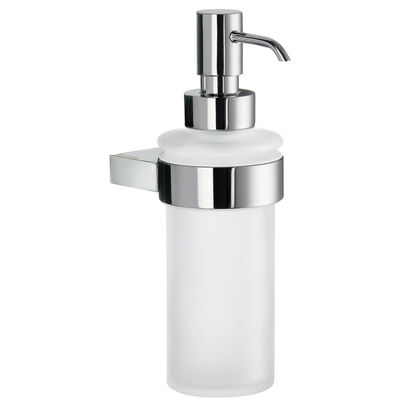 Smedbo AIR Polished Chrome Wall Soap Dispenser with Frosted Glass