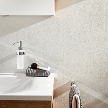 Smedbo AIR Polished Chrome Wall Soap Dispenser with Frosted Glass