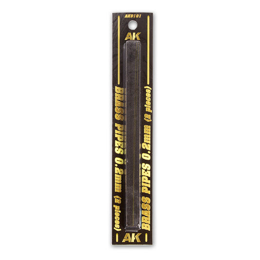 AK Interactive - Brass Pipes 0.2mm, 2 Units AK9101