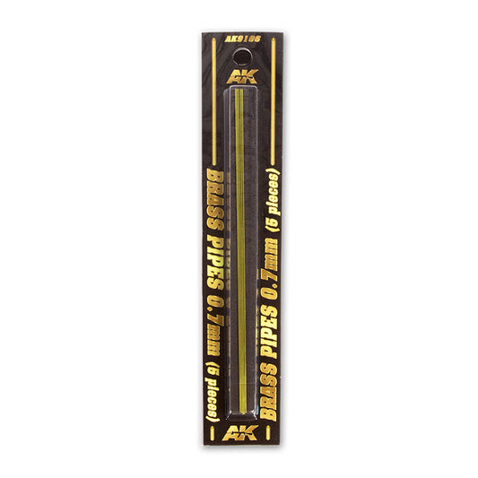 AK Interactive - Brass Pipes 0.7mm, 5 Units AK9106