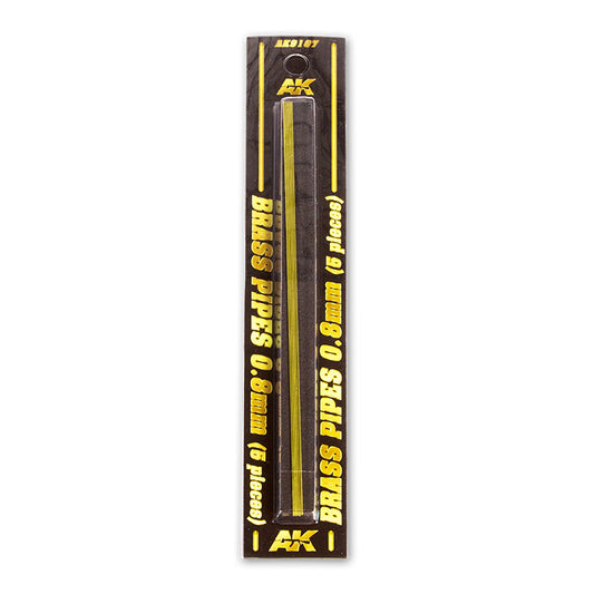 AK Interactive - Brass Pipes 0.8mm, 5 Units AK9107