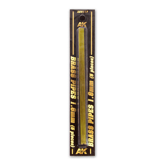 AK Interactive - Brass Pipes 1.8mm, 5 Units AK9117