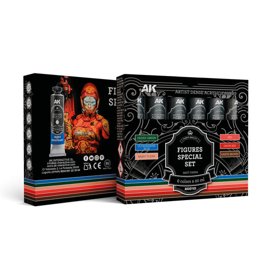 AK Interactive Dense Acrylic Figures Special Set (6 tubes 20ml)