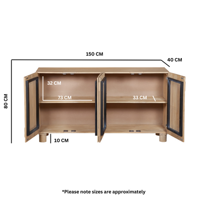 Ajmer Solid Wooden Extra Large Sideboard