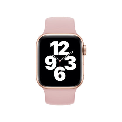 For Apple Watch Series 10 42mm / 9&8&7 41mm / SE 3&SE 2&6&SE&5&4 40mm / 3&2&1 38mm Solid Color Elastic Silicone Watch Band, Size:M 143mm